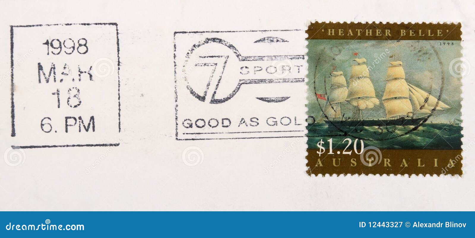 Vintage Australian Postage Stamp Editorial Photography Image of