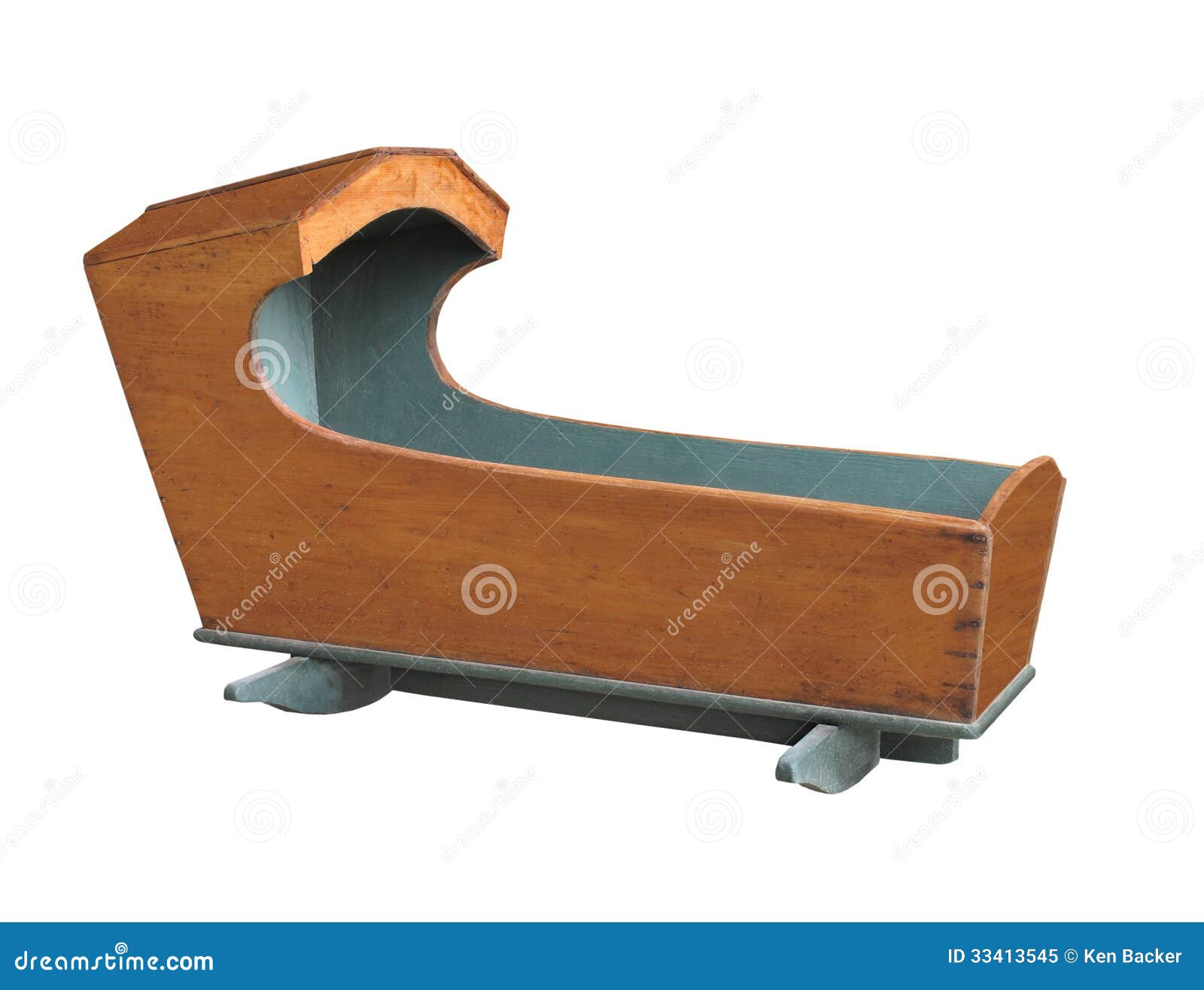 vintage wooden rocking cradle