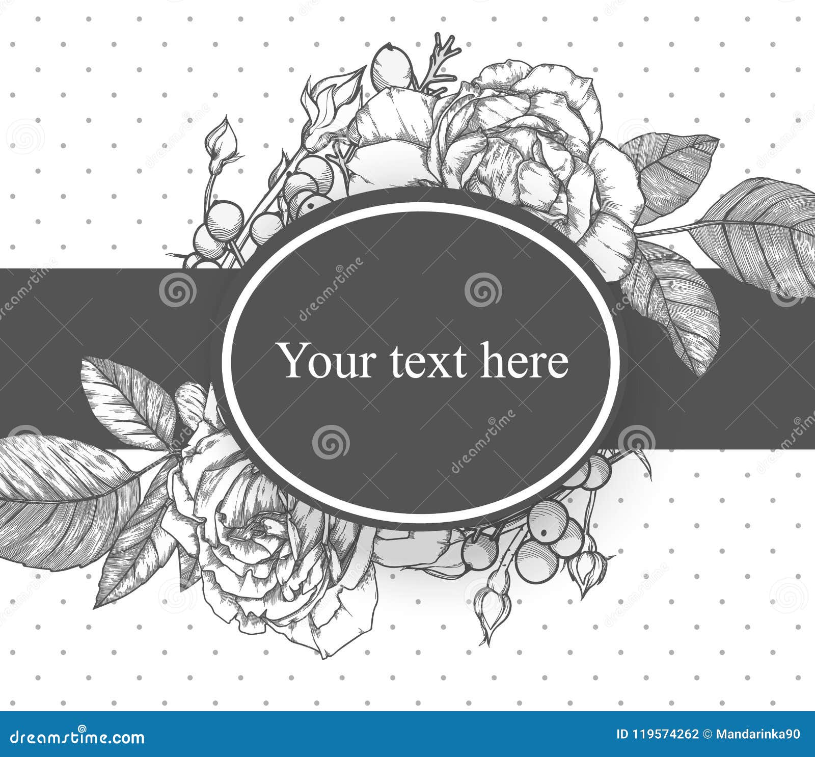 Vintage Background, Antique, Victorian Hand Drawn Rose Stock Vector ...