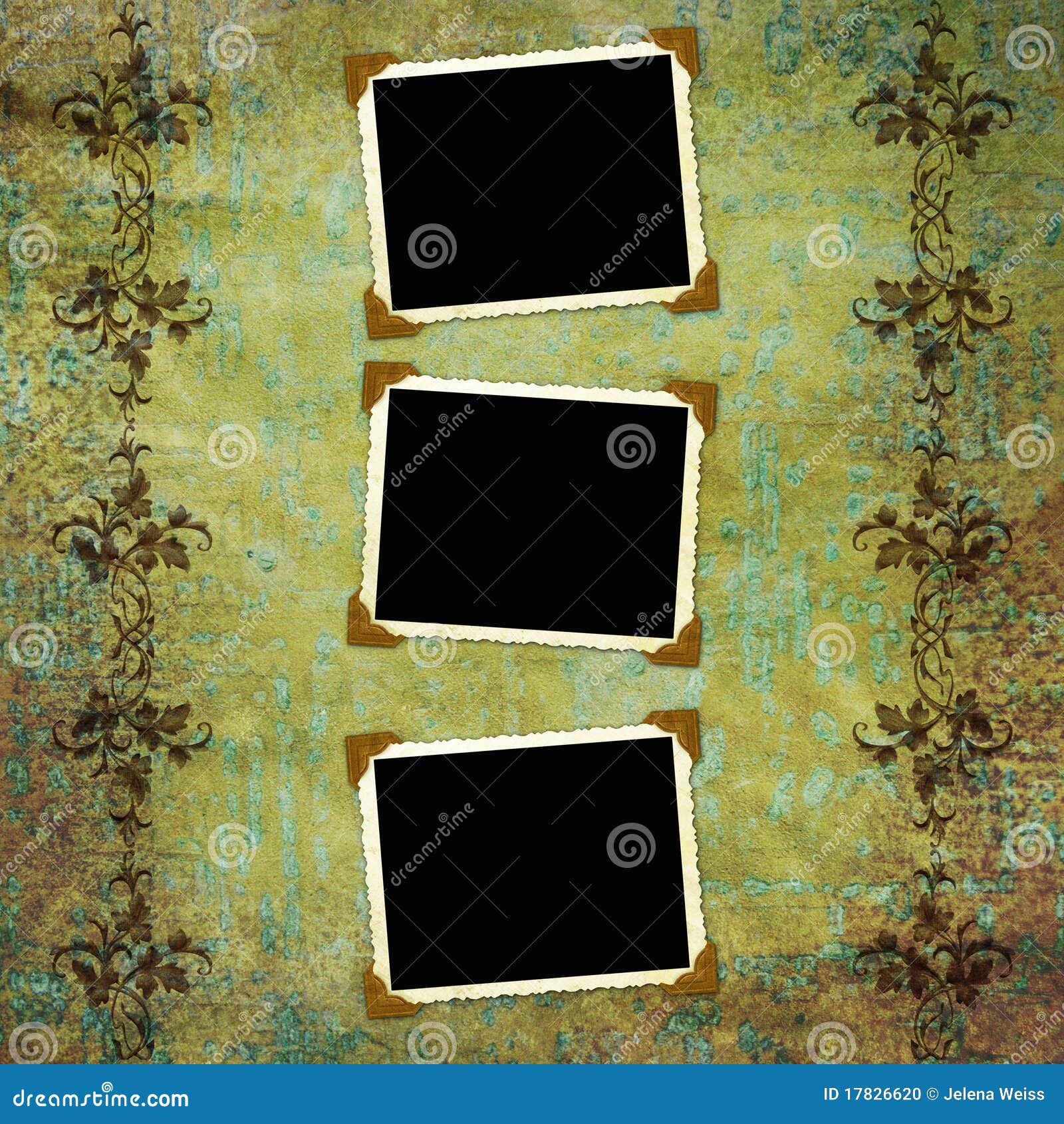 Vintage Background with Frames Stock Illustration Illustration of