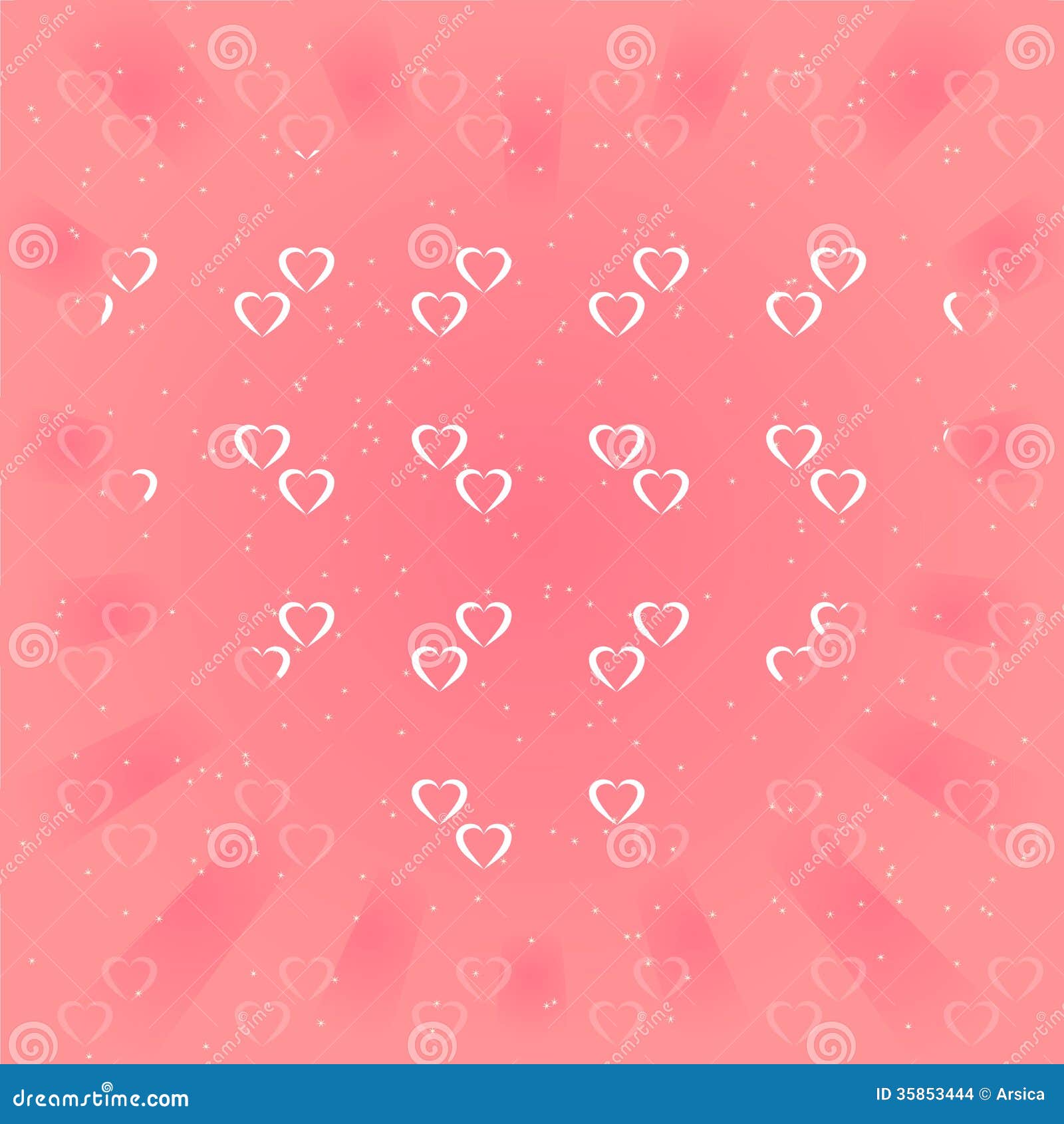Vintage Background with Pink Hearts Stock Vector Illustration of pink
