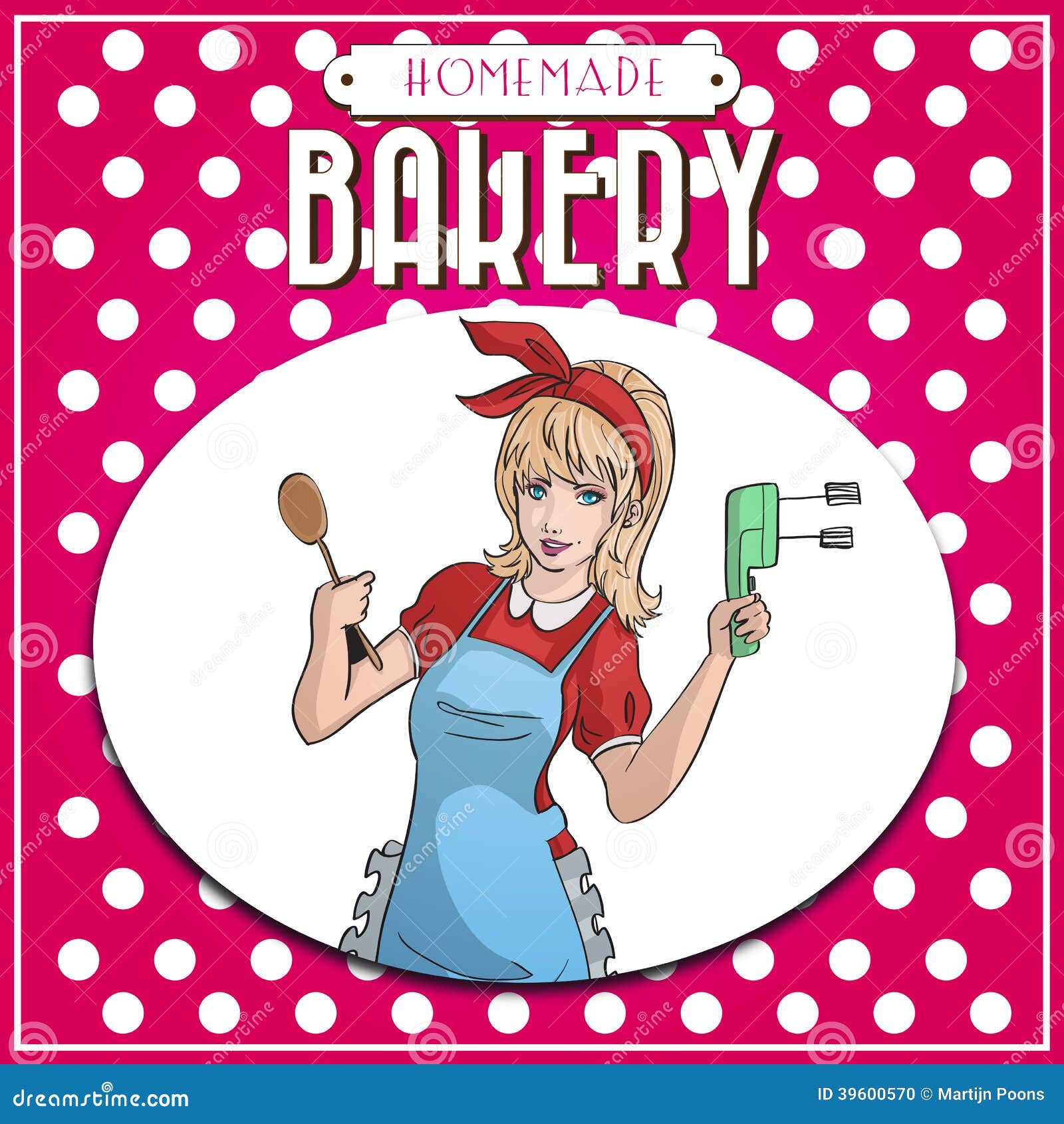 Vintage bakery poster stock vector. Illustration of housewife - 39600570