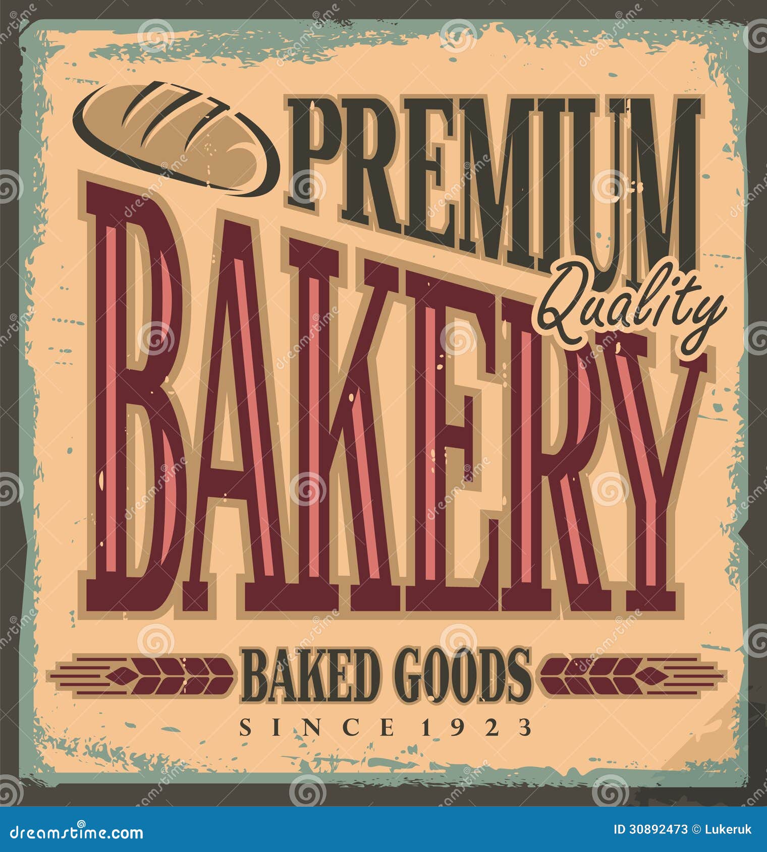 Vintage Bakery Sign Stock Photos Image 30892473