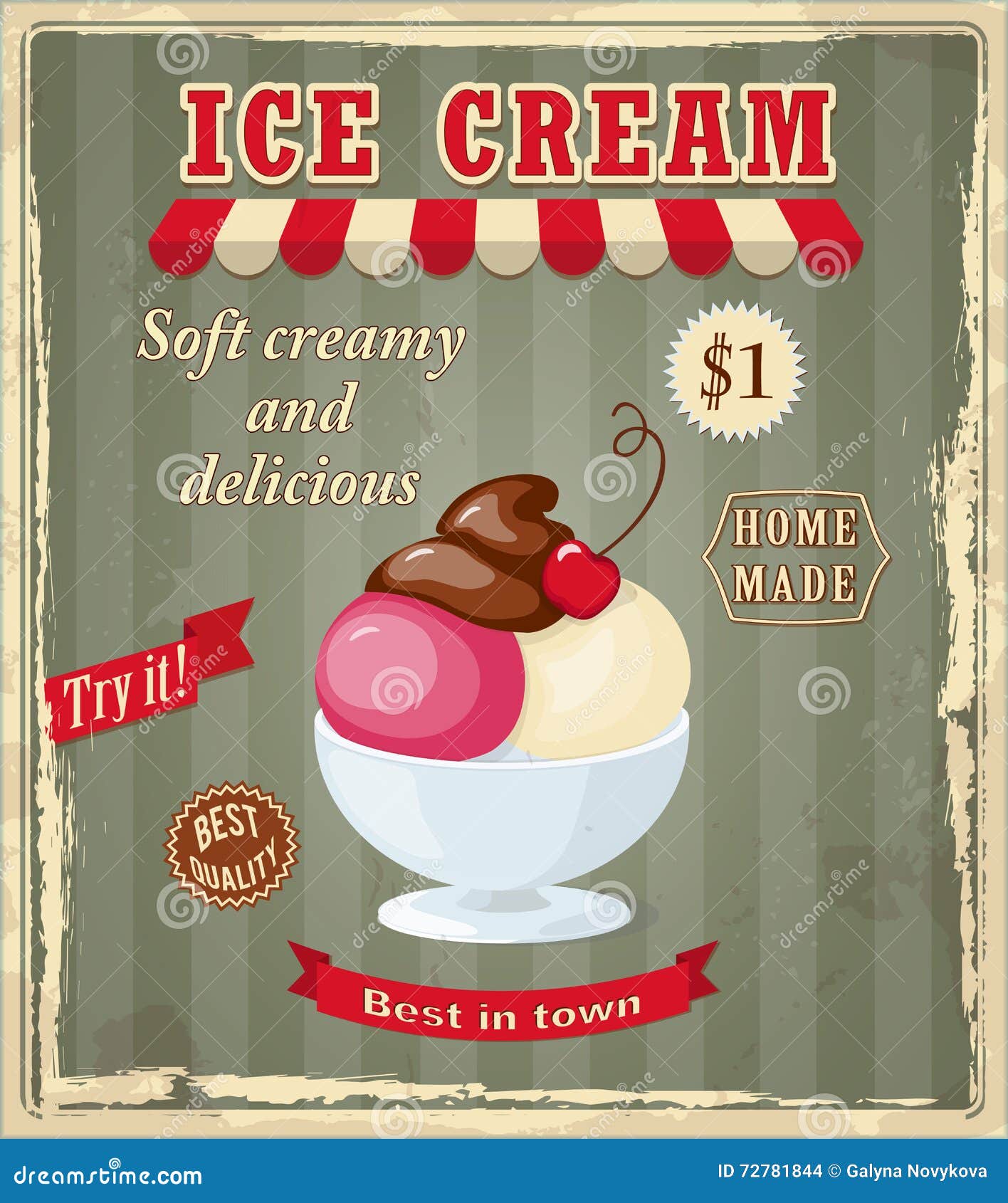 Ice Cream Parlor Stock Illustration - Download Image Now - Ice Cream Parlor,  Vector, Illustration - iStock