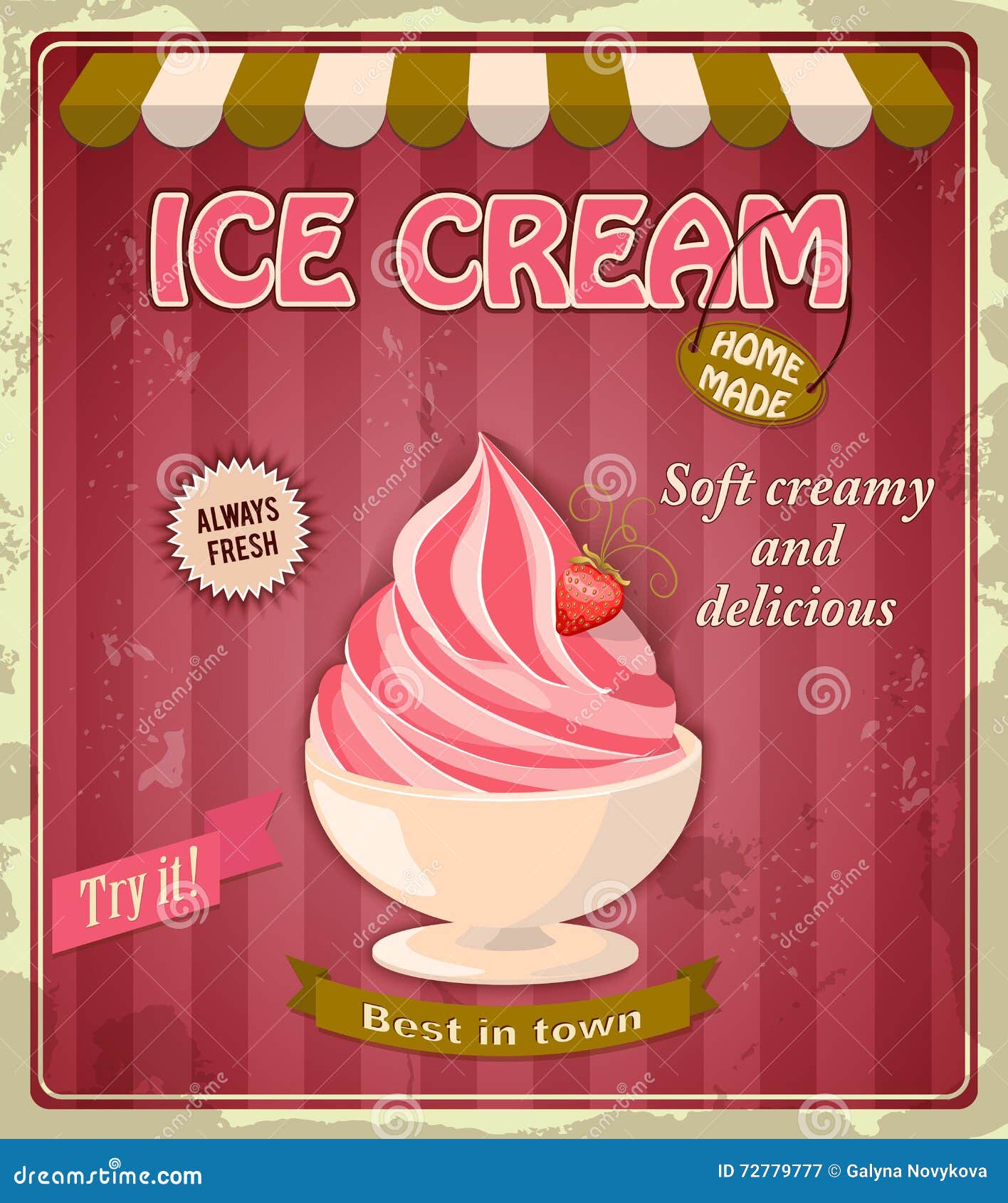 Ice Cream Parlor Stock Illustration - Download Image Now - Ice Cream Parlor,  Vector, Illustration - iStock