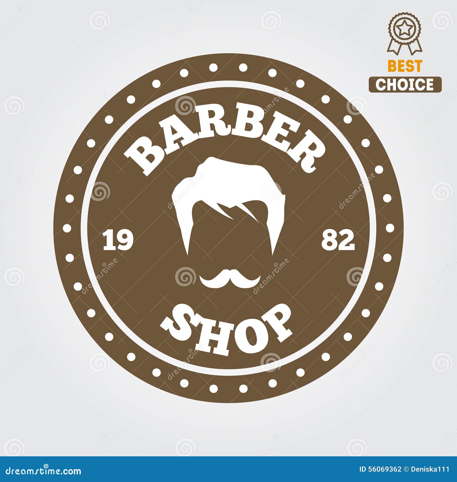 Vintage Barber Shop Logo Labels Badges And Stock Vector
