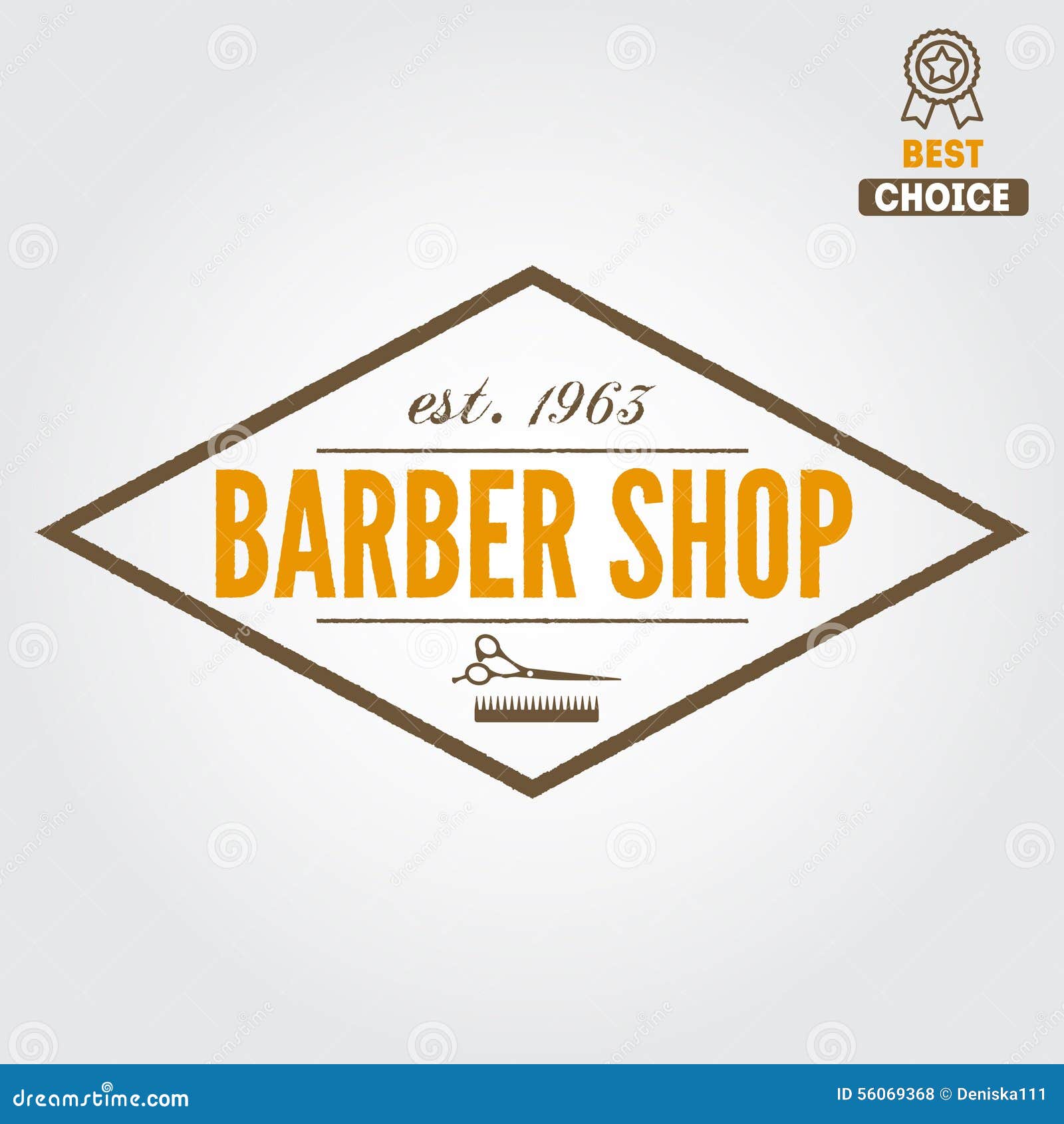 Vintage Barber Shop Logo Labels Badges And Stock Vector