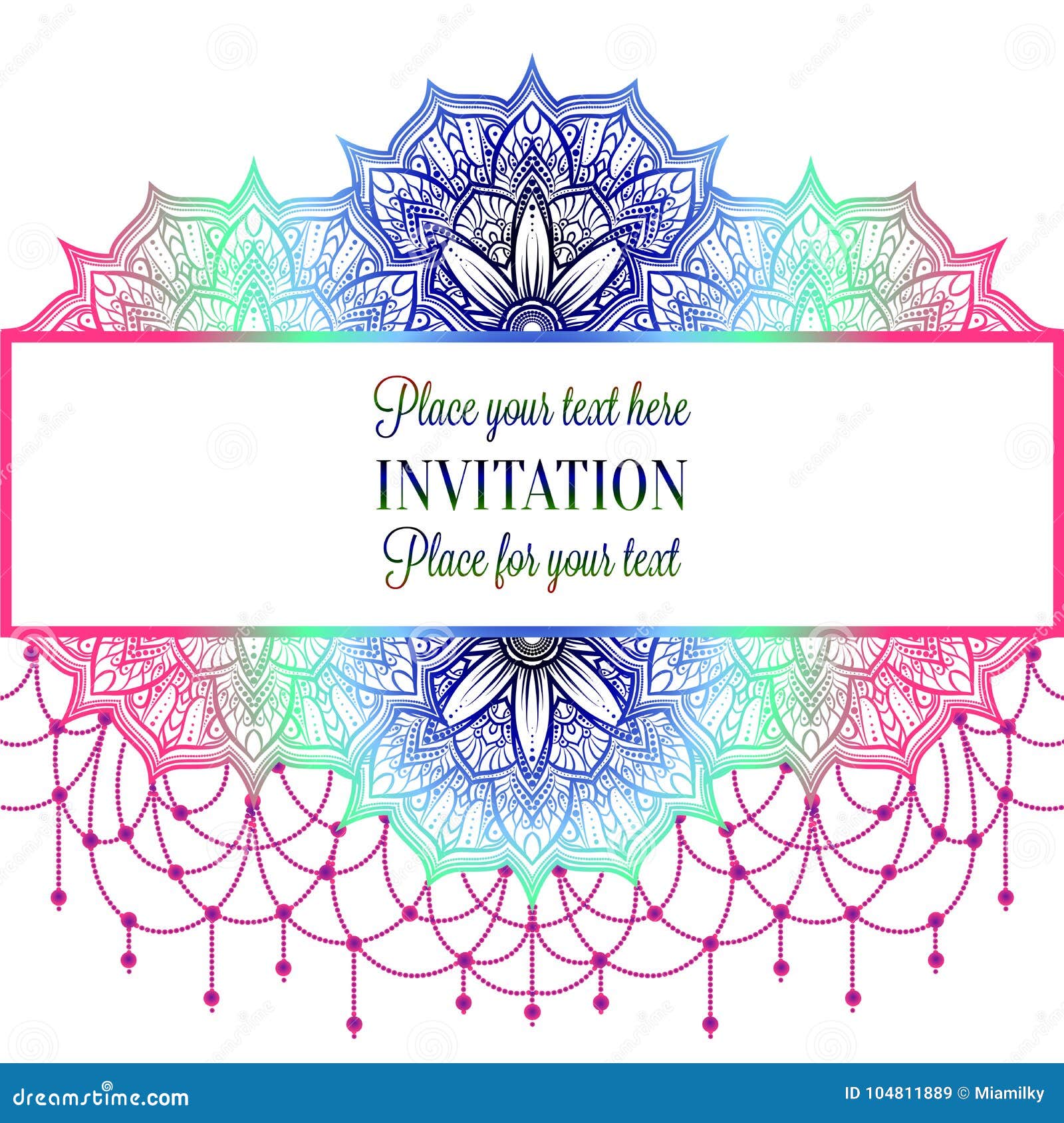 Vintage Baroque Wedding Invitation Template Stock Vector Illustration Of Divide Fashion 104811889
