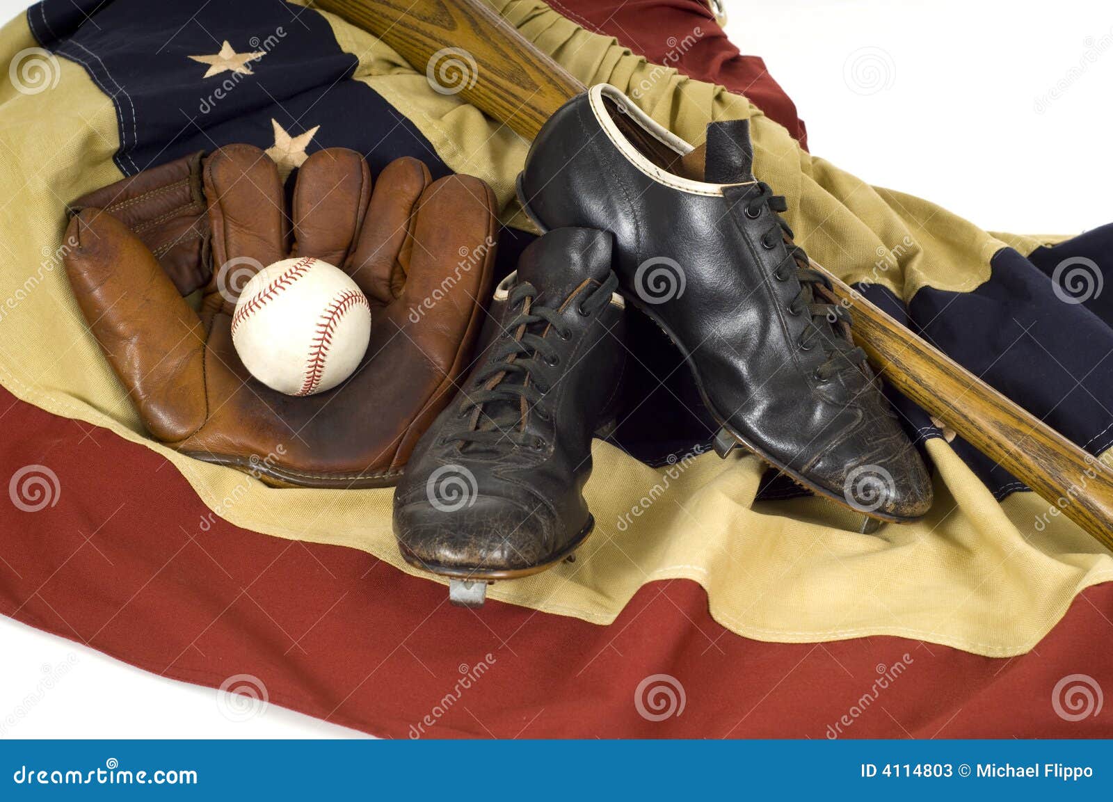 Vintage Baseball Gear stock image. Image of event, america 4114803