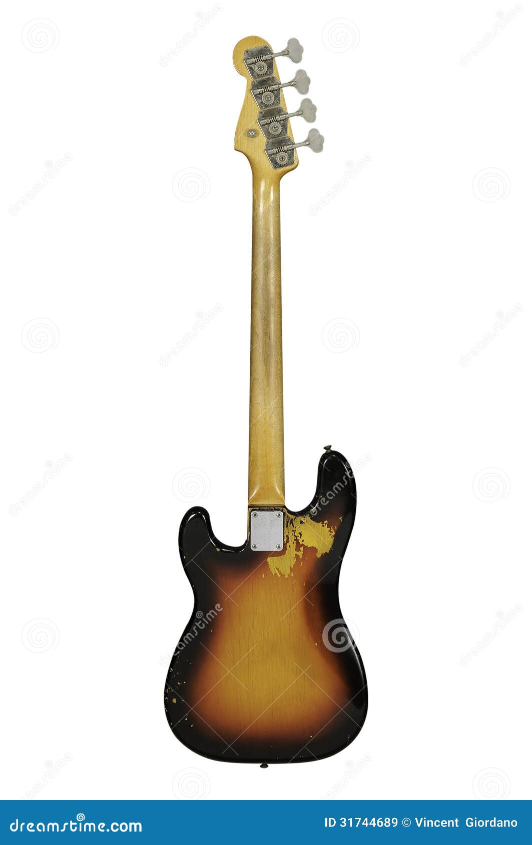 Vintage Bass Guitar imagem de stock. Imagem de rolo, harmonia 31744689