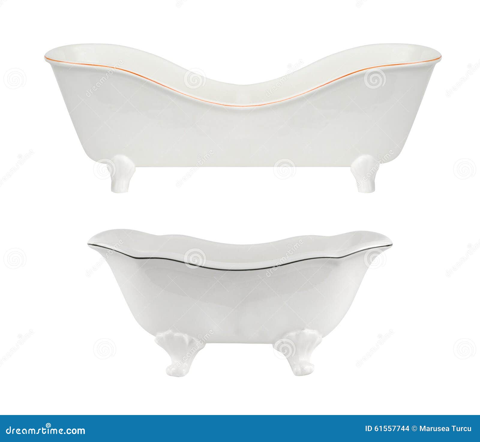 Vintage bathtub isolated stock photo. Image of background 61557744