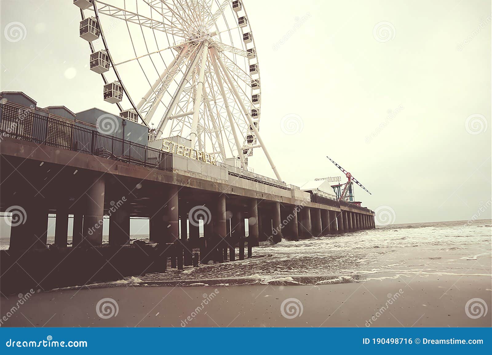 vintage beach pier