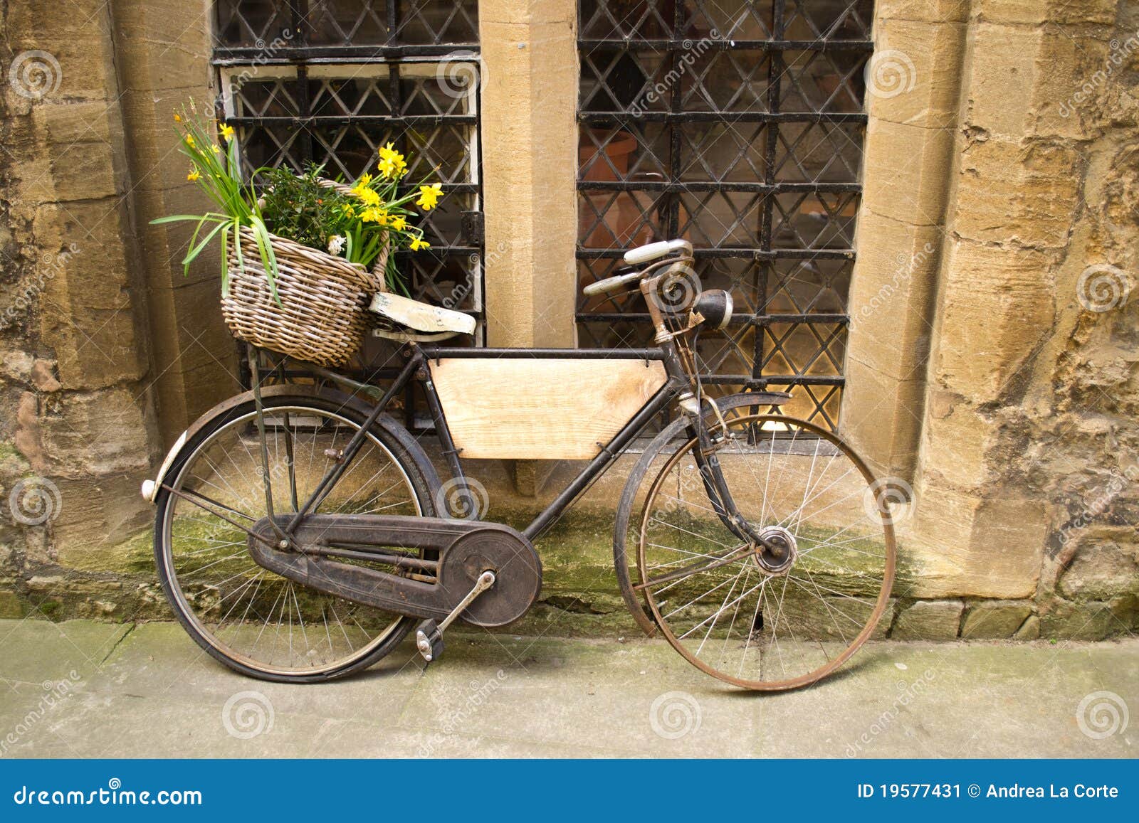 old bicycles with flowers