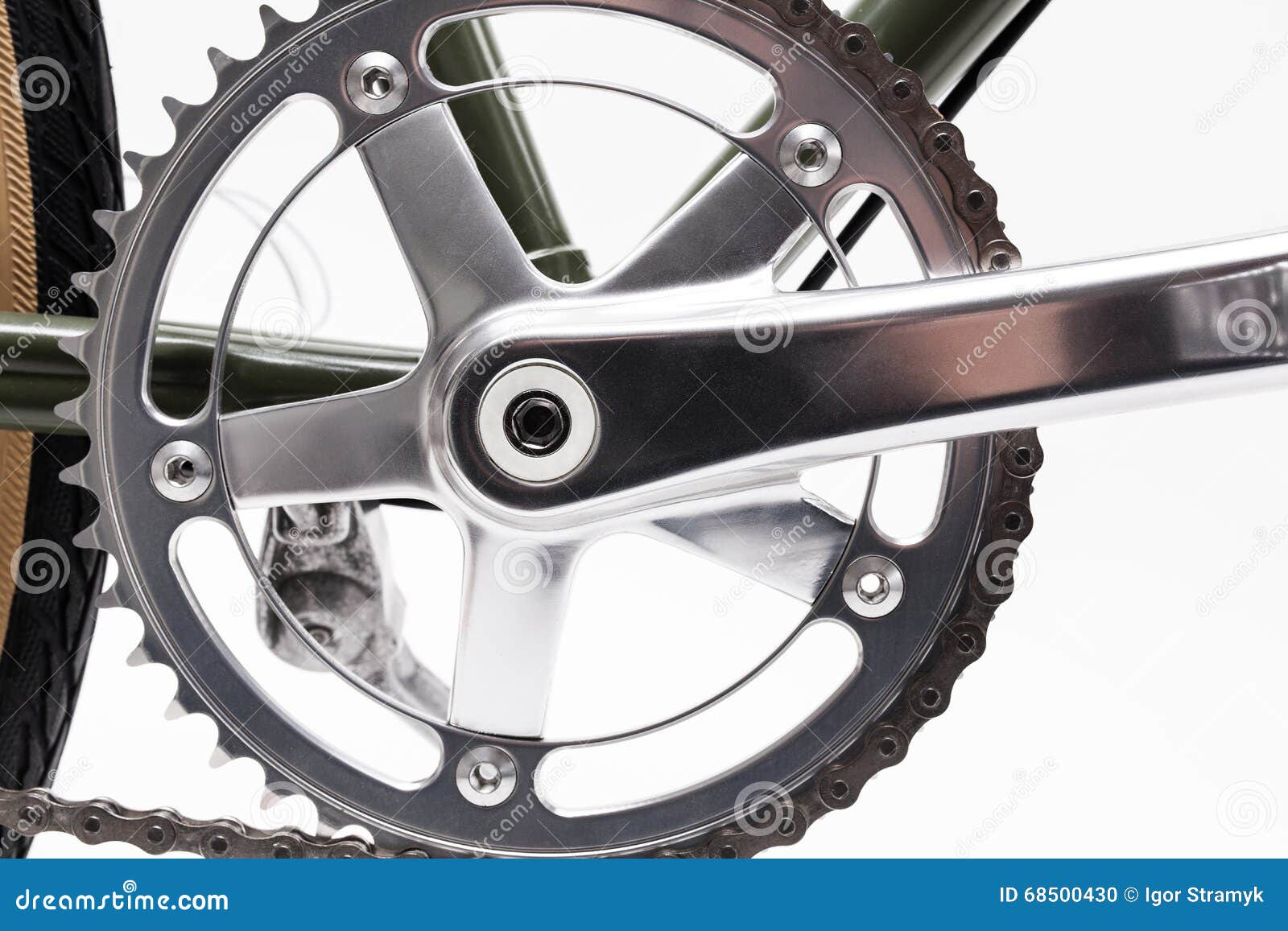 Vintage bicycle crank stock photo. Image of white, race 68500430