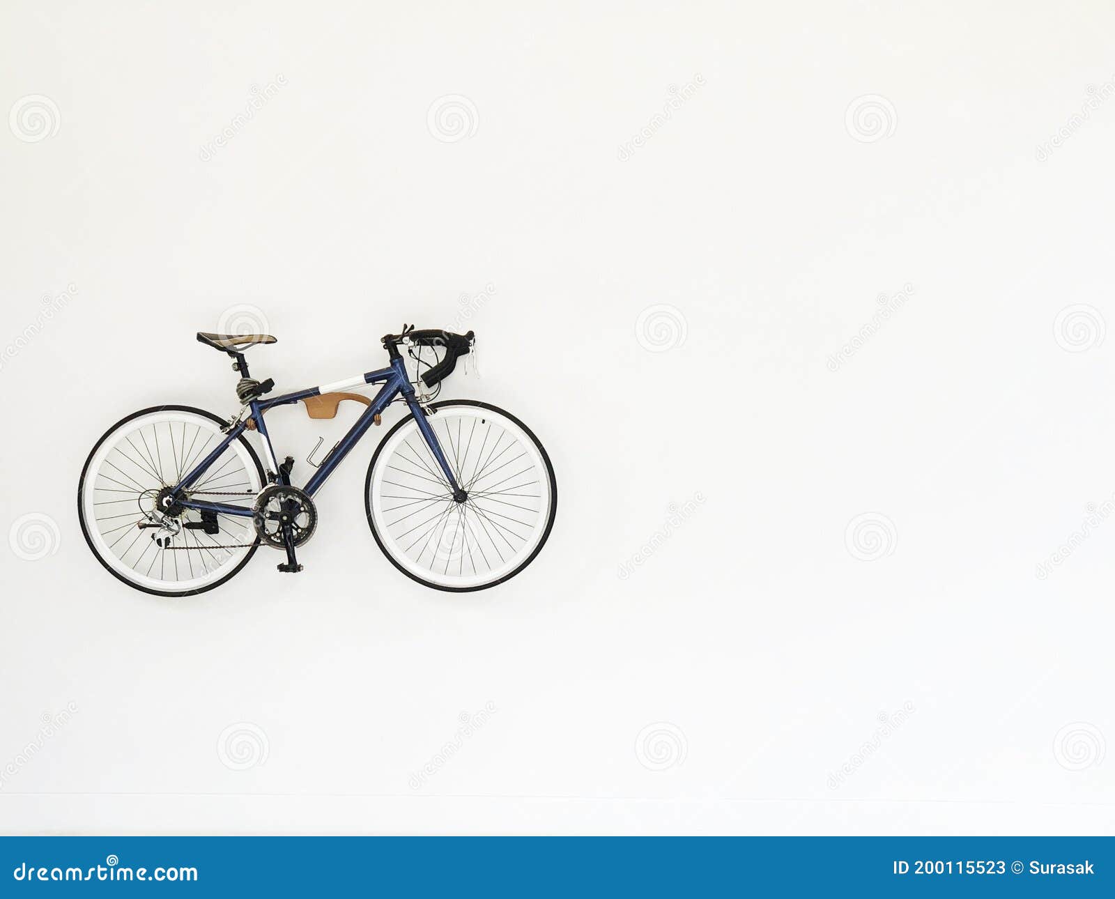 Vintage Bicycle Hanging on White Wall for Decoration Stock Image Image of leaning, mountain
