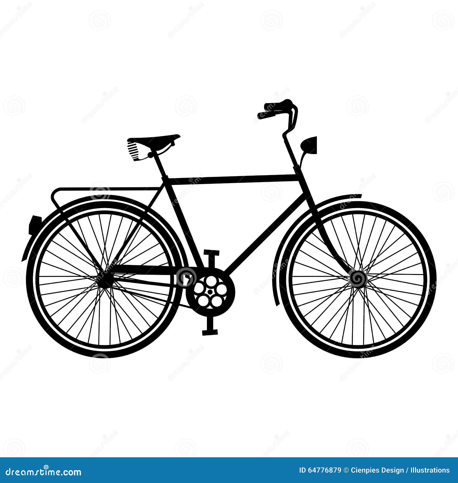 Download Vintage Bike Silhouette Isolated Bicycle Stock Vector ...