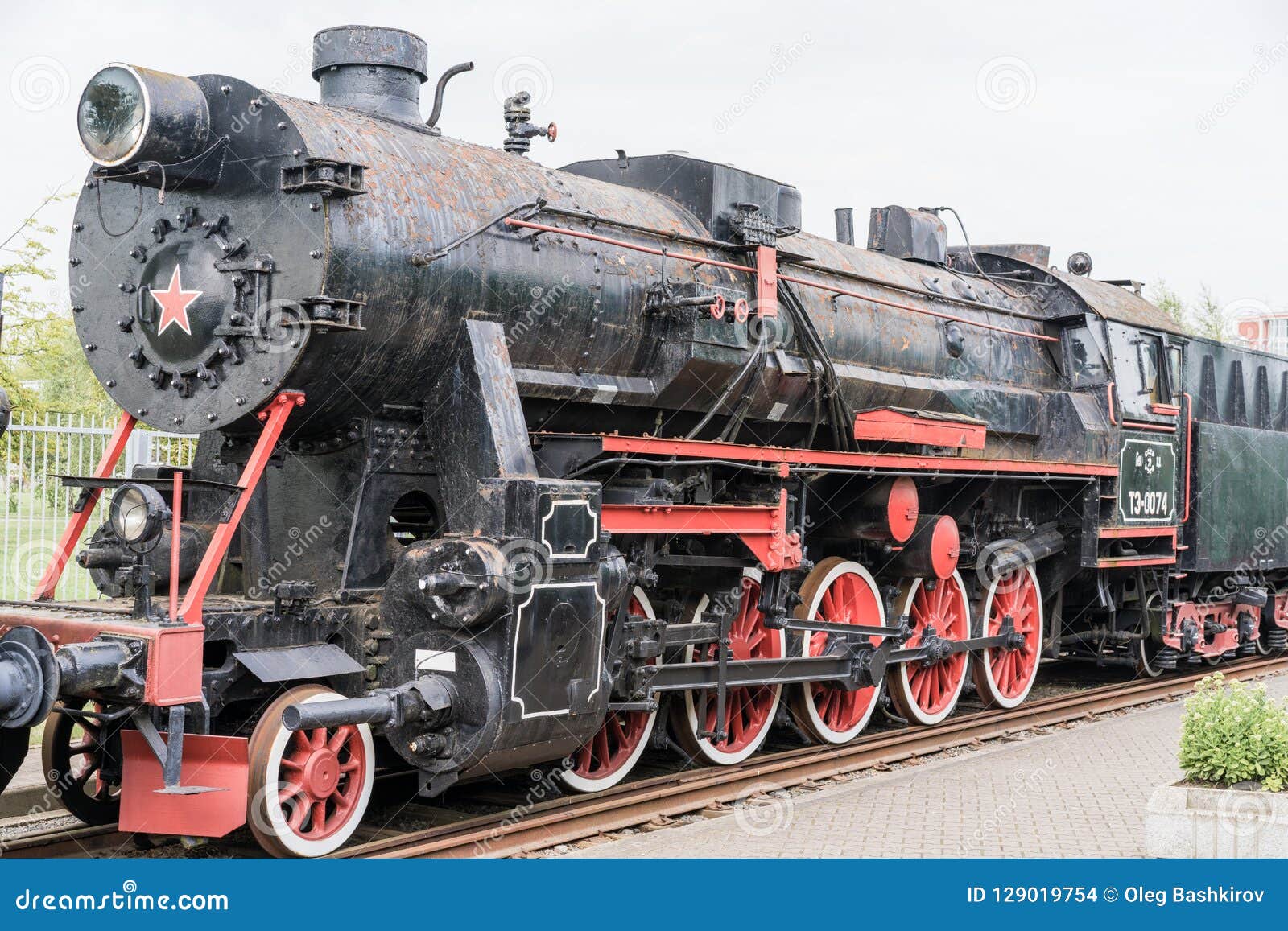  Vintage  Black Steam  Locomotive  Old  Train  Stock Photo 