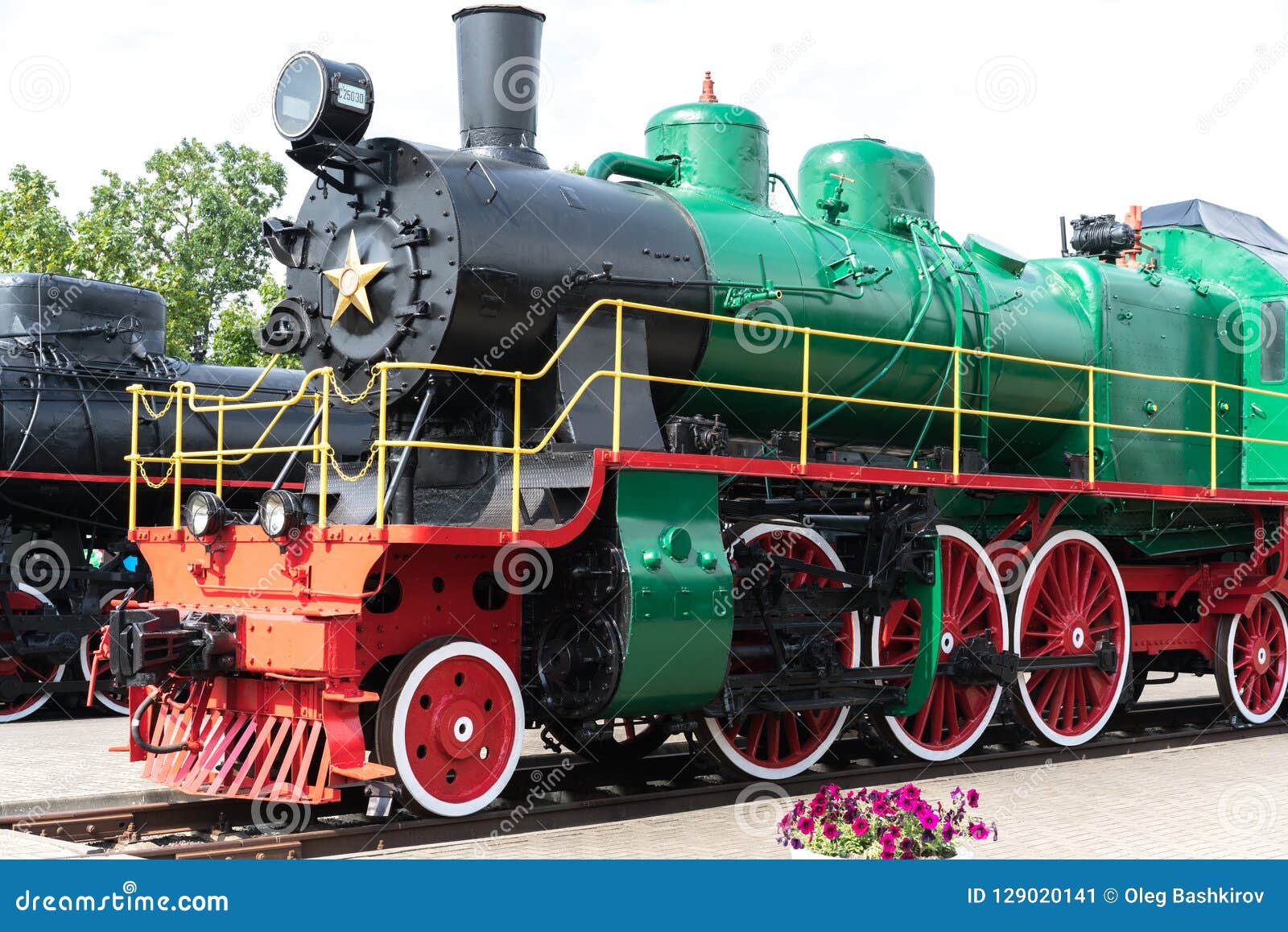  Vintage  Black Steam  Locomotive  Old  Train  Stock Image 