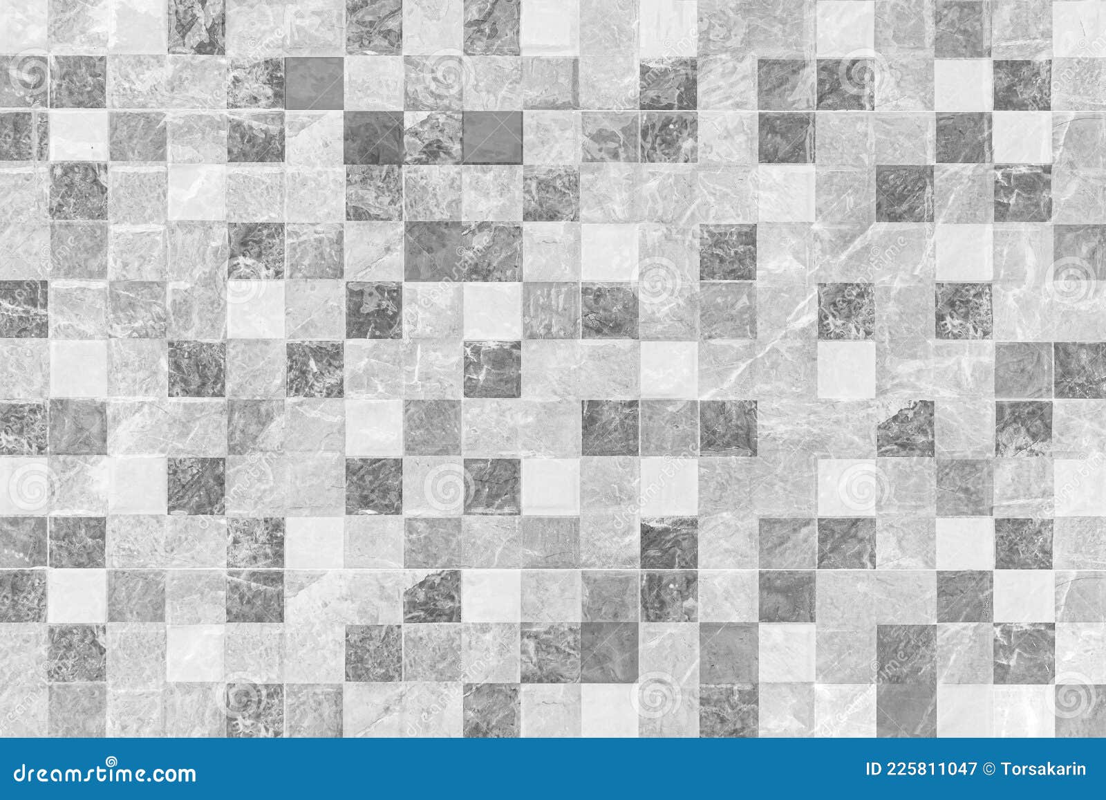 Black and White Mosaic Kitchen Wall Pattern and Background Seamless