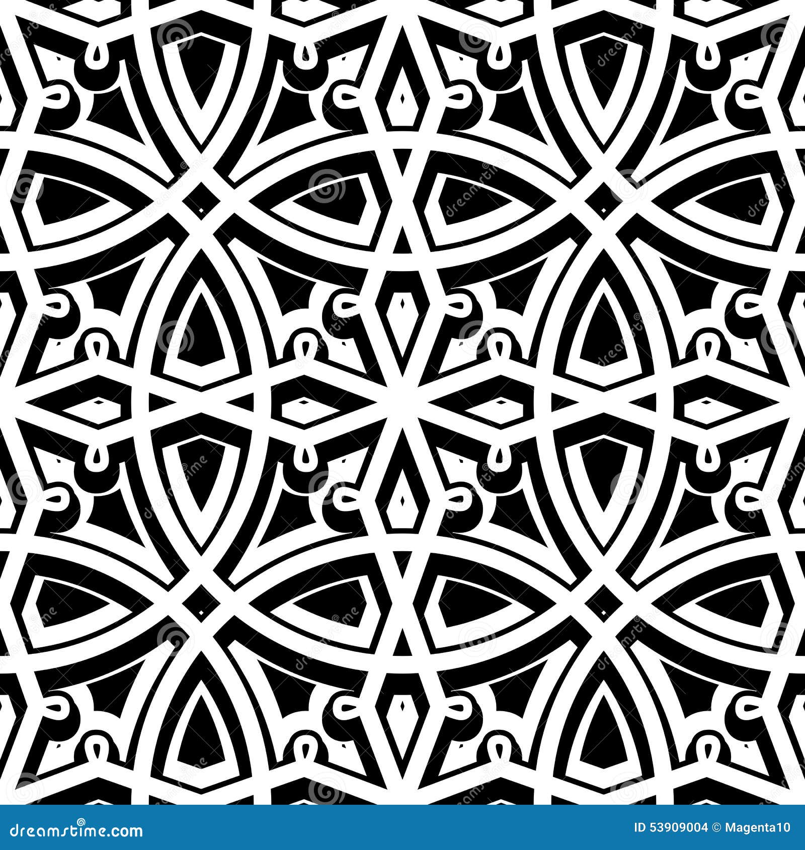 Vintage Black and White Pattern Stock Vector Illustration of