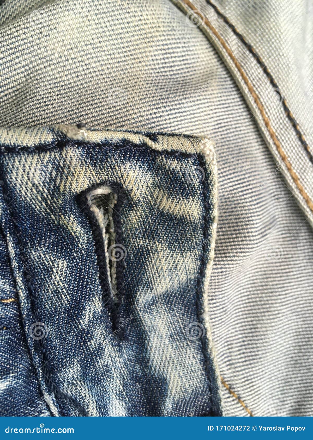 Vintage Blue Boiled Jeans. Abstract Macro Shot Stock Photo - Image of ...