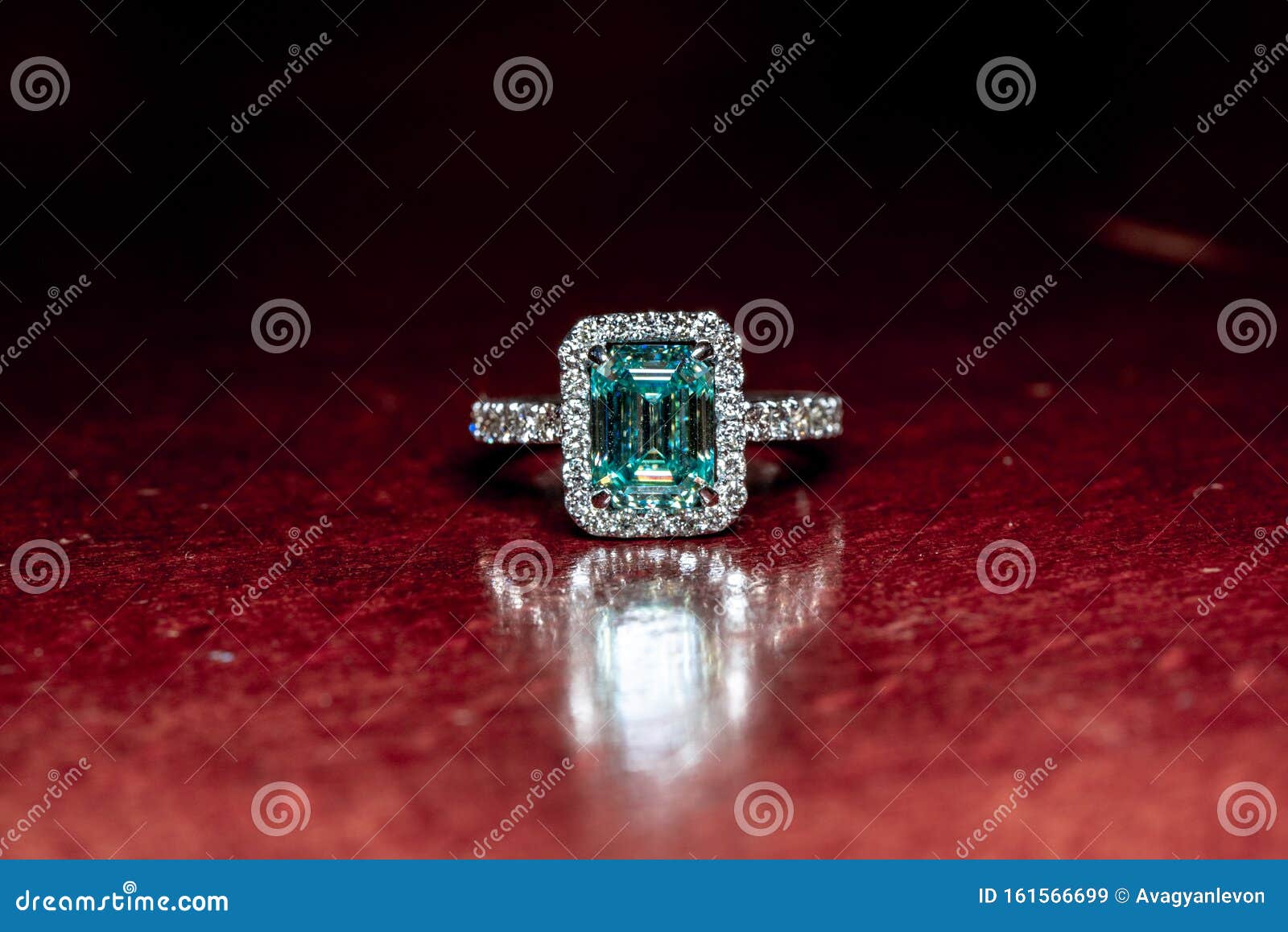 Vintage Blue Diamond Ring stock image. Image of glamour - 161566699