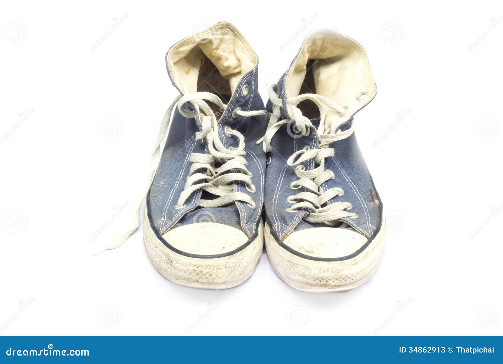 Vintage Blue Shoes Isolated Stock Image - Image of canvas, baseball ...
