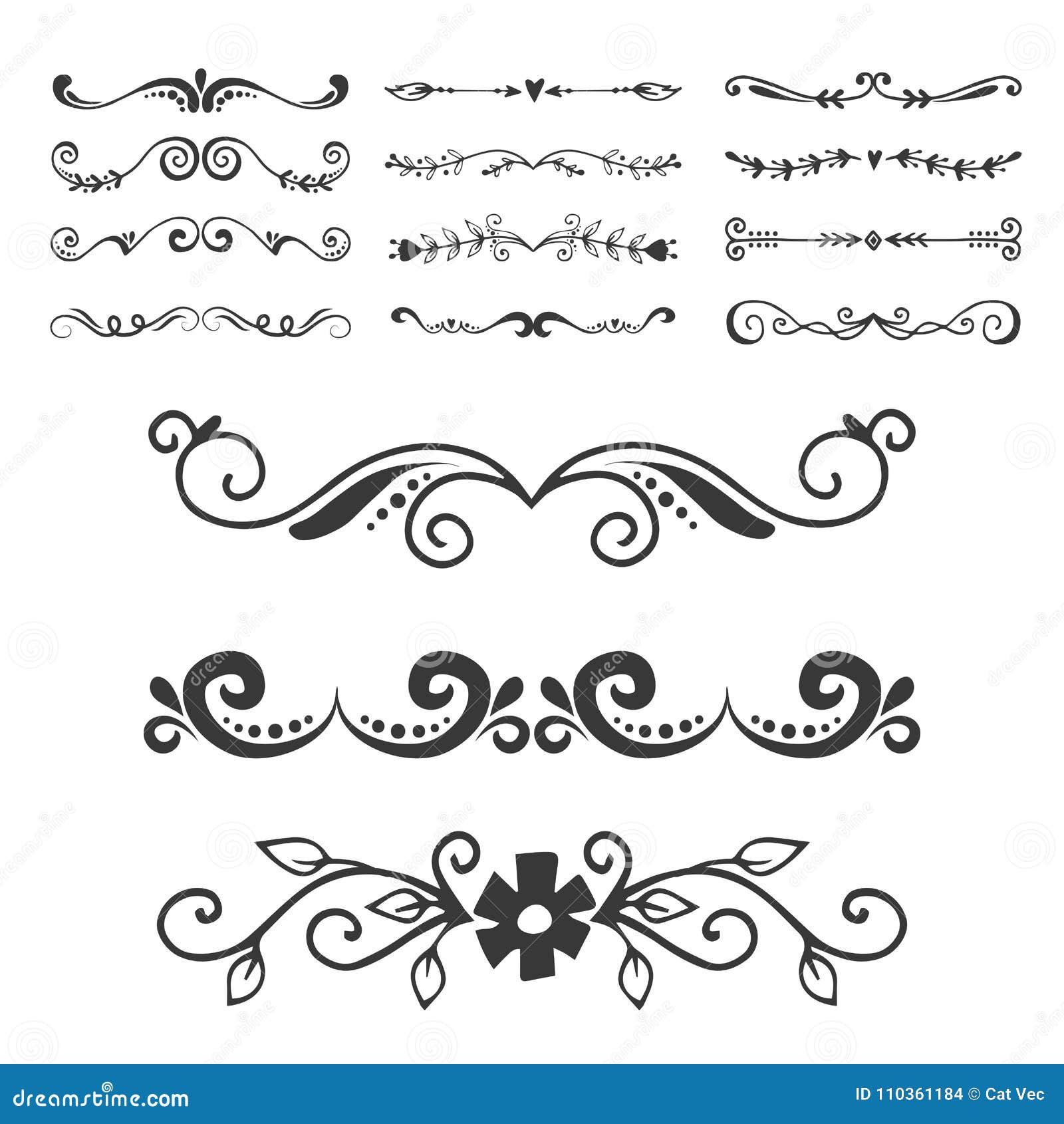 Text Separator Decoratice Divider Book Typography Ornament Design Elements Vector Vintage Dividing Shapes Illustration Stock Vector Illustration Of Anniversary Frame 110361184
