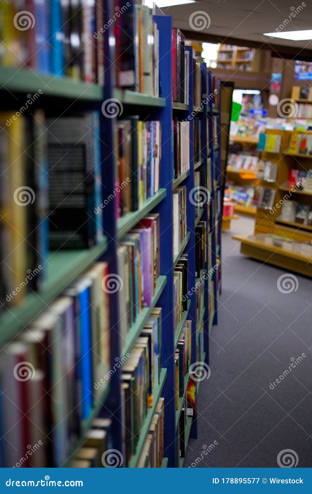 Vintage bookstore stock image. Image of vintage, shelves 178895577