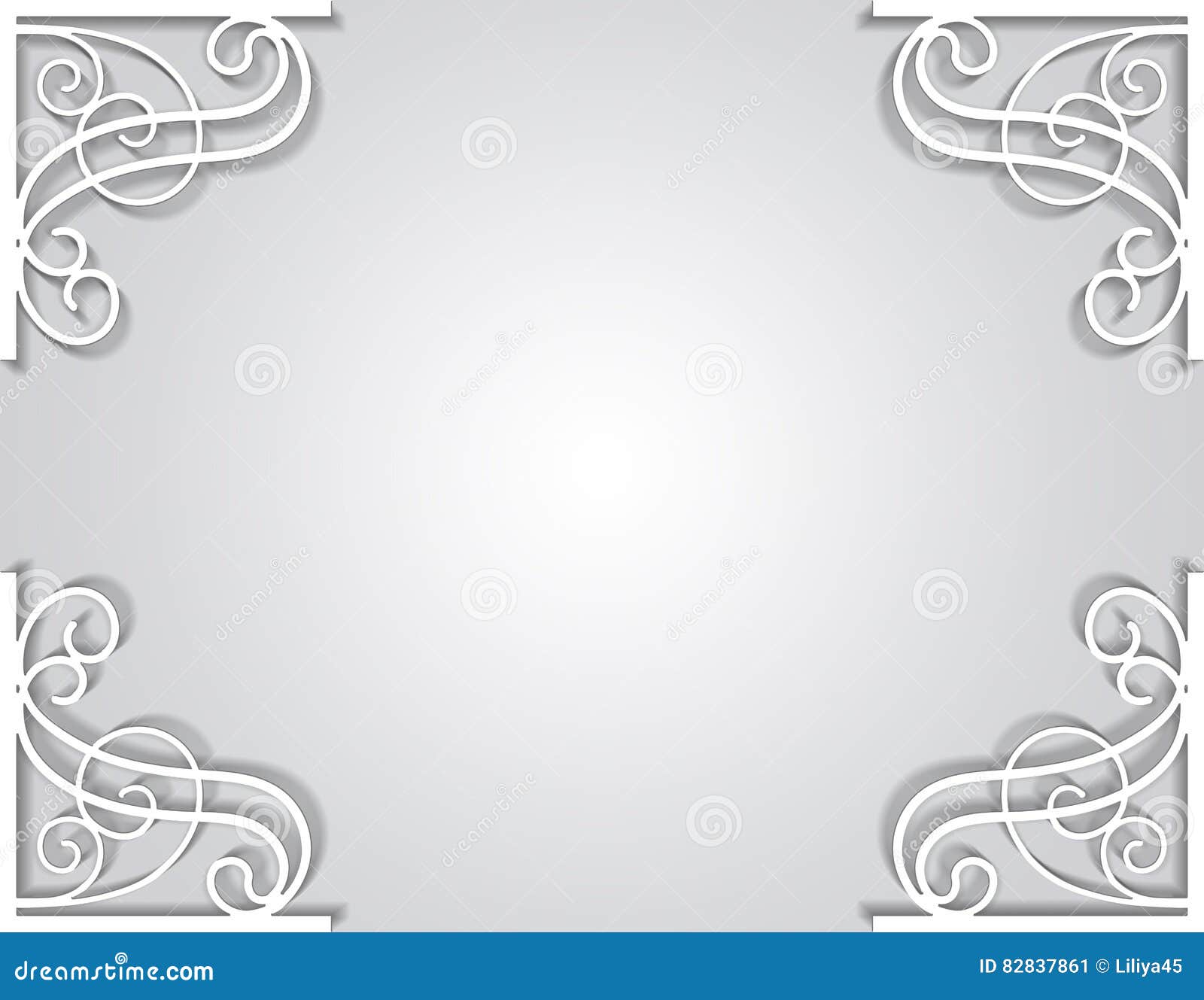 Vintage Border Grey Frame . Stock Illustration Illustration of light