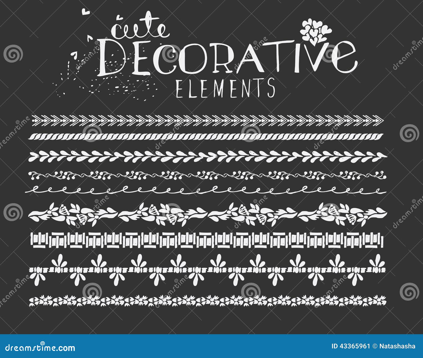 Vintage Border Line Design Elements Cartoon Vector | CartoonDealer.com