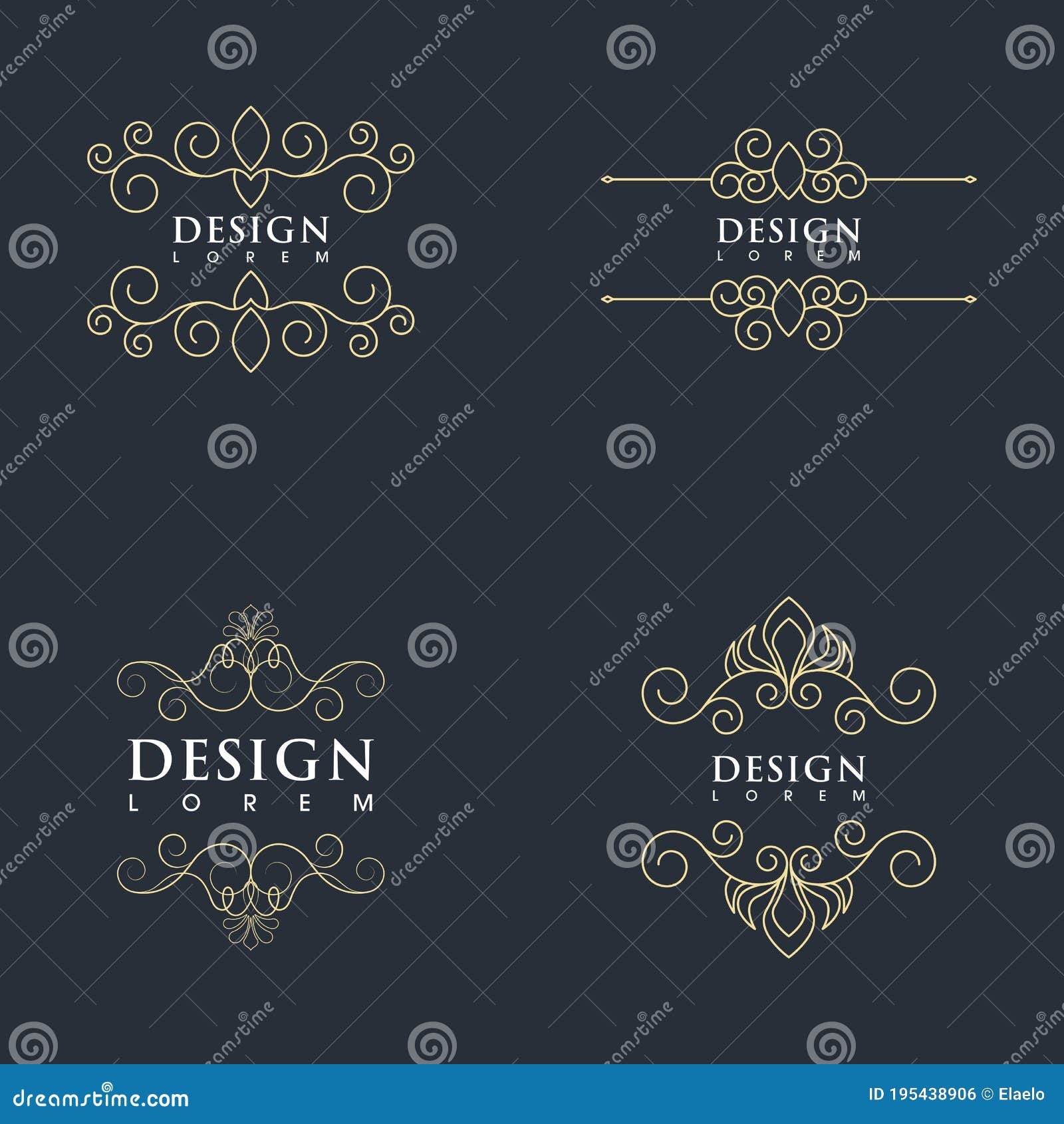 Vintage Border Line Template Vector Stock Vector - Illustration of