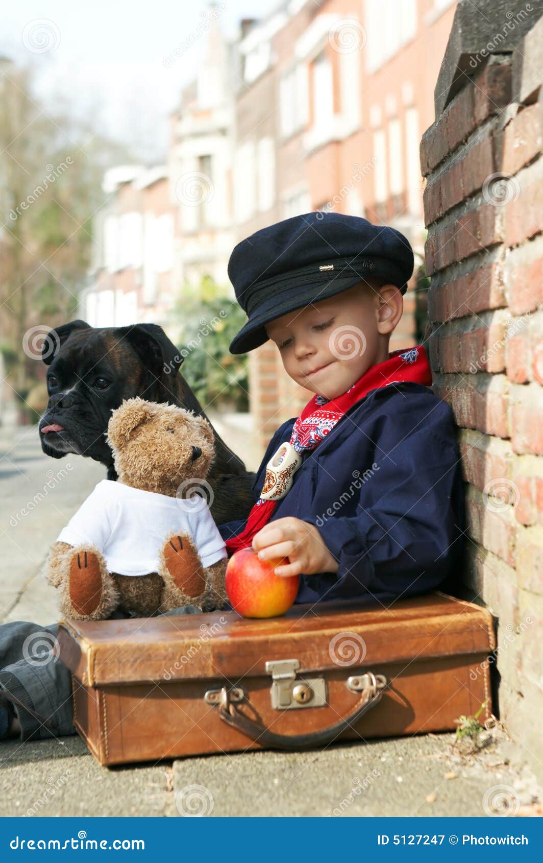 Vintage boy stock image. Image of child, lonely, childhood 5127247