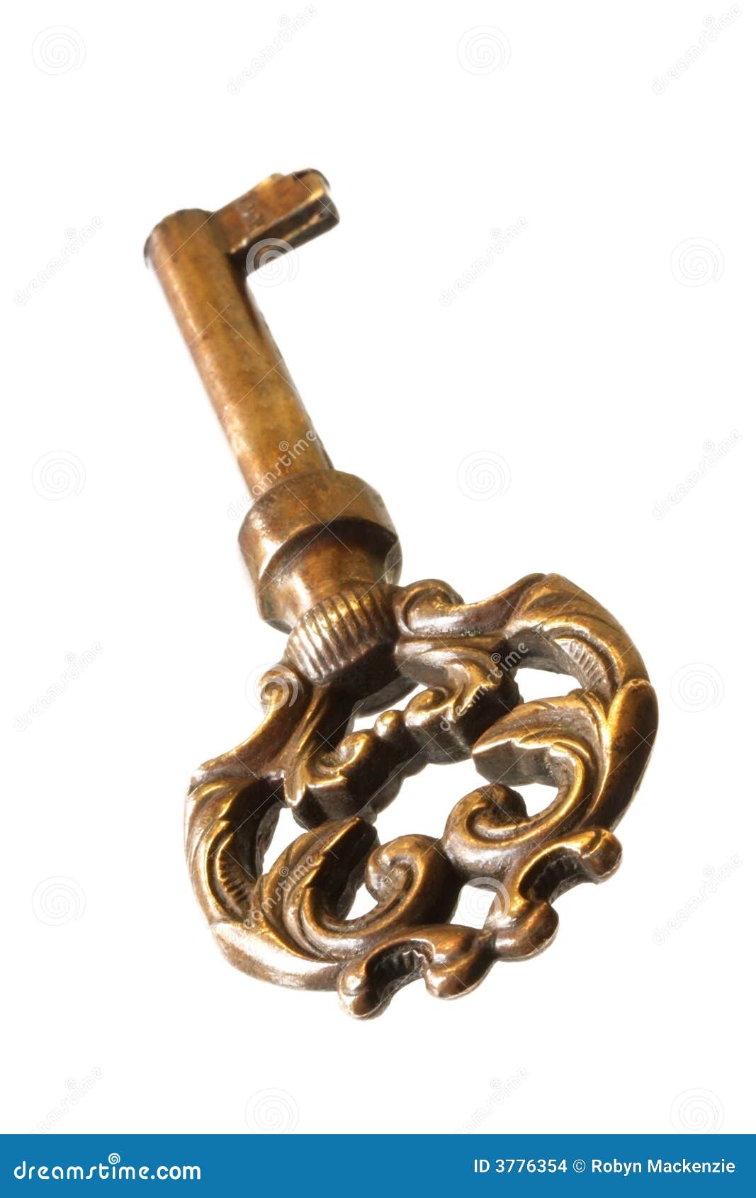 Vintage Brass Key stock photo. Image of skeleton, turn 3776354