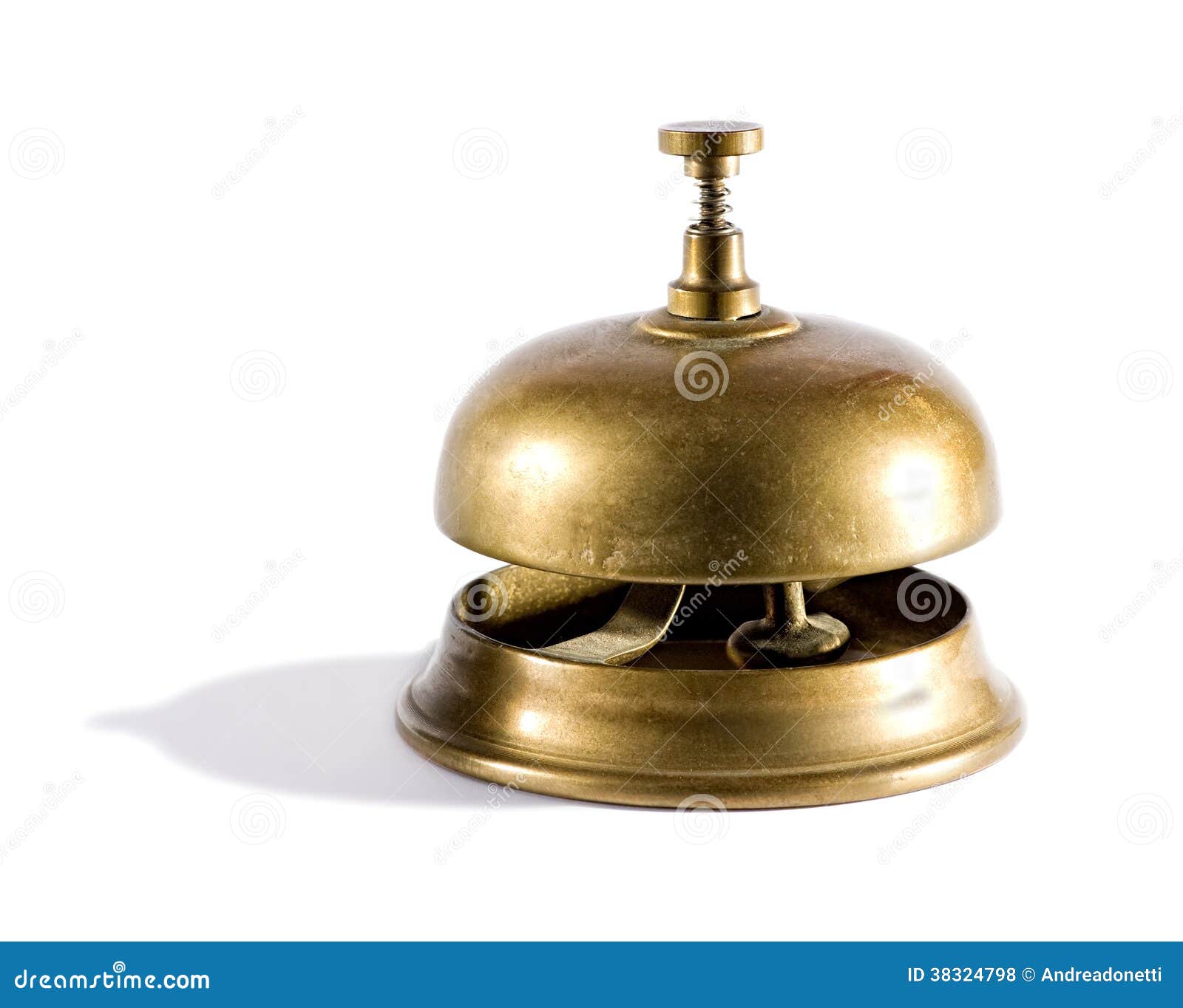 Vintage brass service bell stock photo. Image of ring 38324798