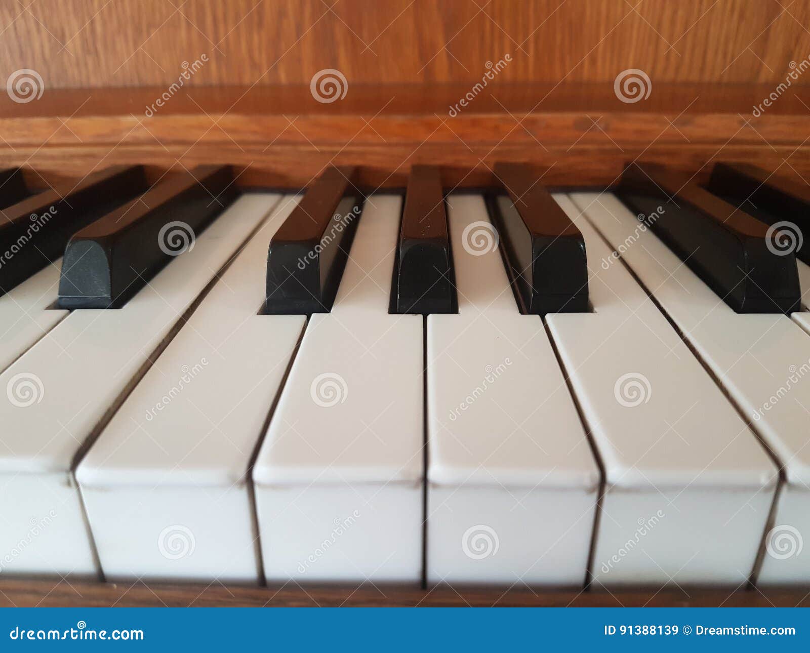 Vintage brown key piano stock image. Image of classical 91388139