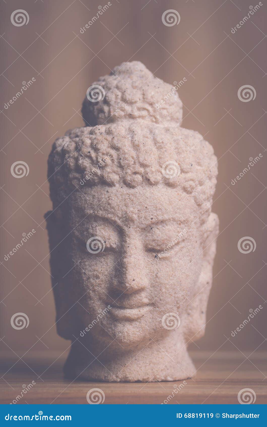 Vintage Buddha Statue In Public Location Temple San Kamphaeng Chiang