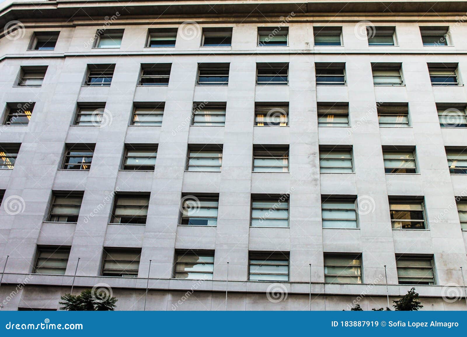 Vintage Building Architecture Retro Style Exterior Sign Stock Image