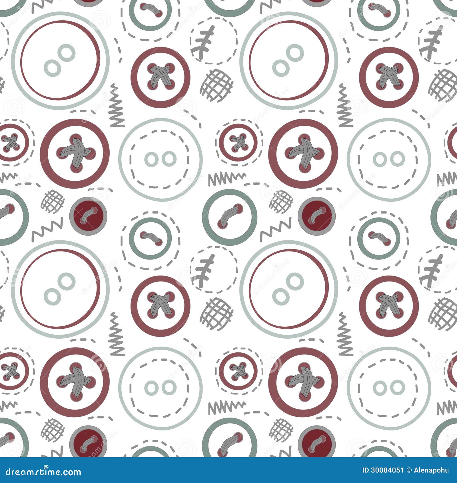 vintage buttons sew seamless pattern