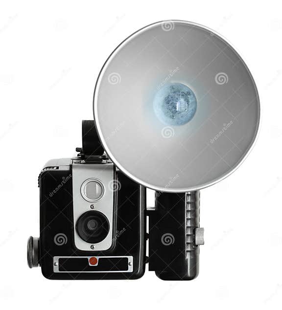 Vintage Camera with Flash stock photo. Image of antique 29020214