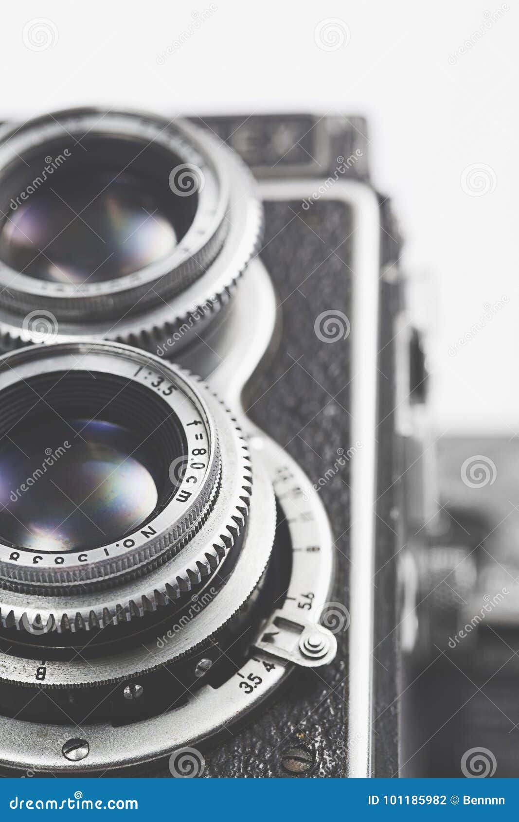 Vintage camera lens stock photo. Image of breakfast 101185982