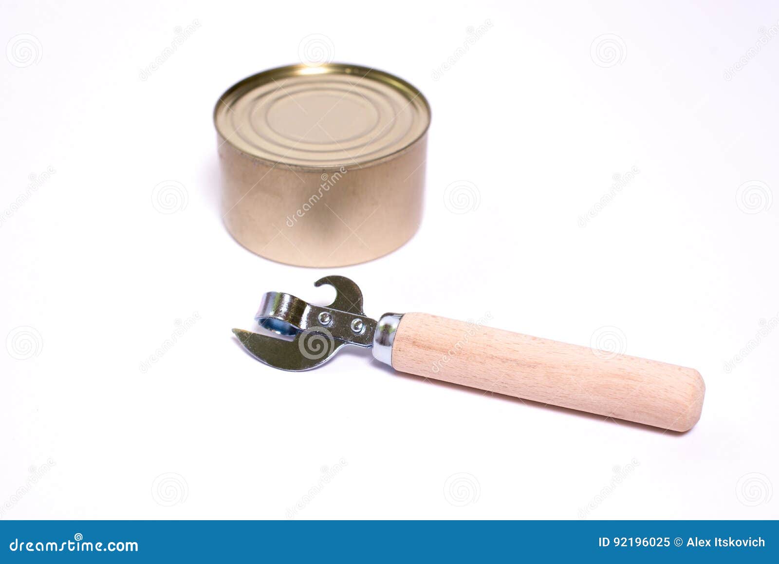 Vintage Can Opener On A White Background Stock Photo, Picture and Royalty  Free Image. Image 11250340.