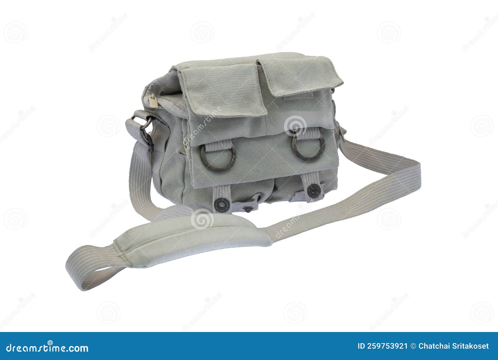 Vintage Canvas Bag for Storage or Camera Stock Image Image of