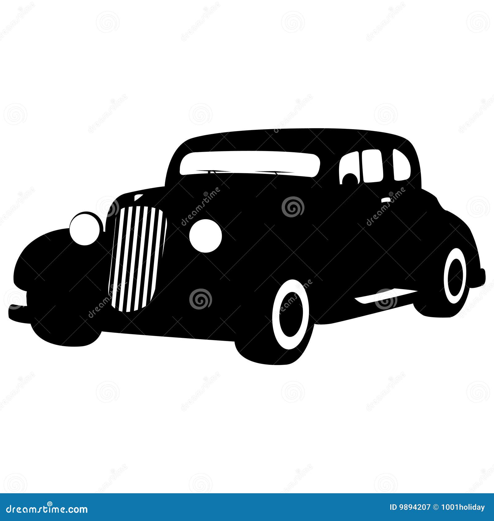 Classic Car Silhouette. Vector Retro Hot Rod | CartoonDealer.com #74641728