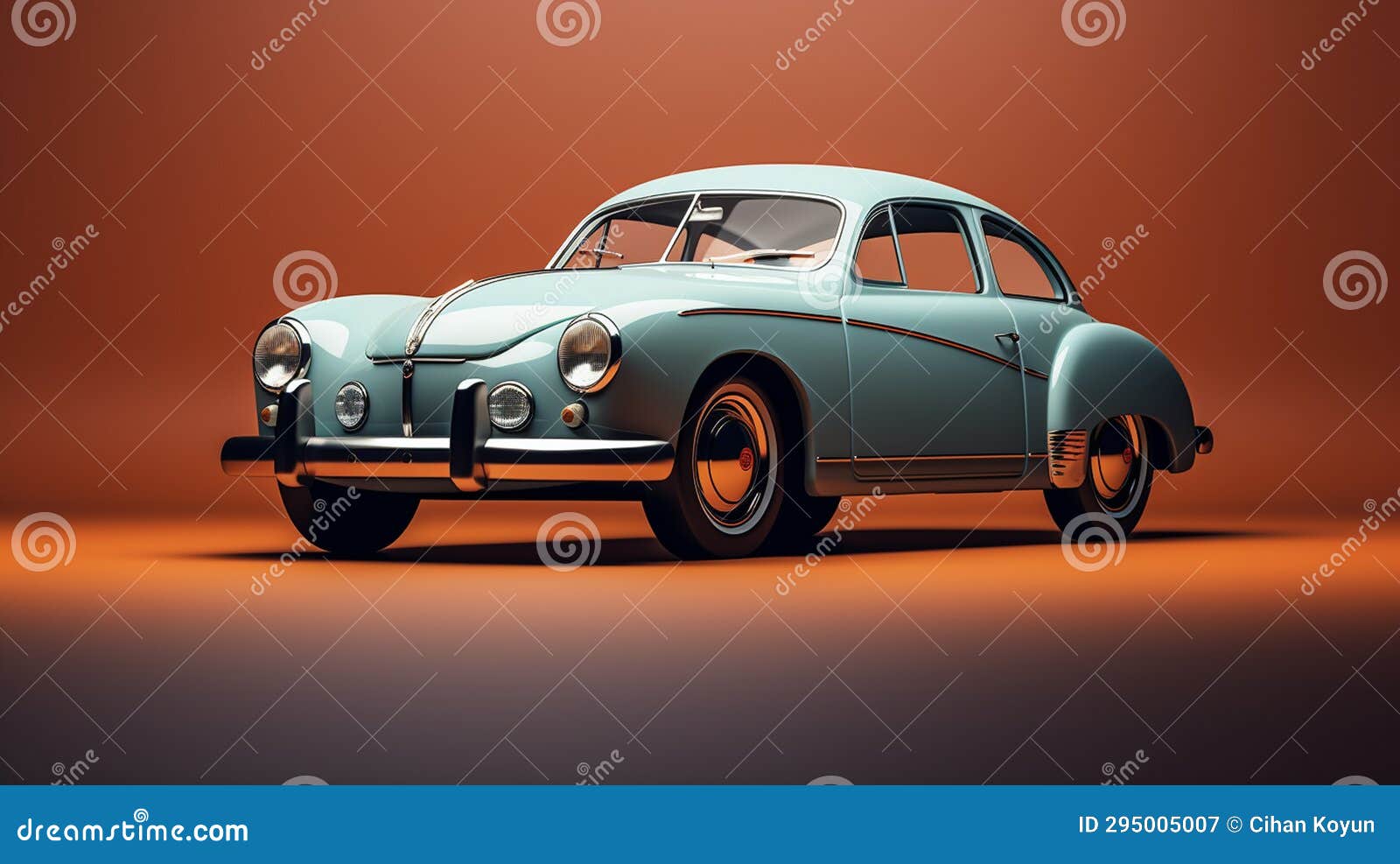 Vintage Car Being Restored a Labor of Love Stock Illustration