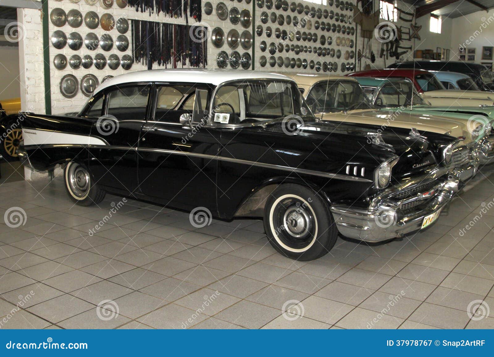 Vintage Car 1957 Chevrolet Biscayne 4 Door Sedan Editorial