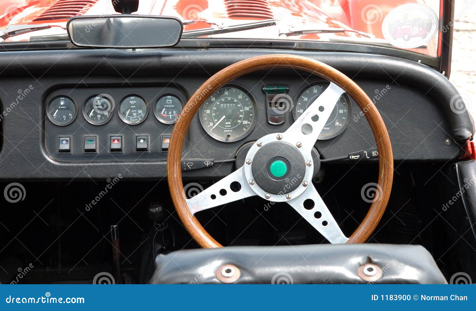 Vintage Car Dashboard Stock Photo Image 1183900