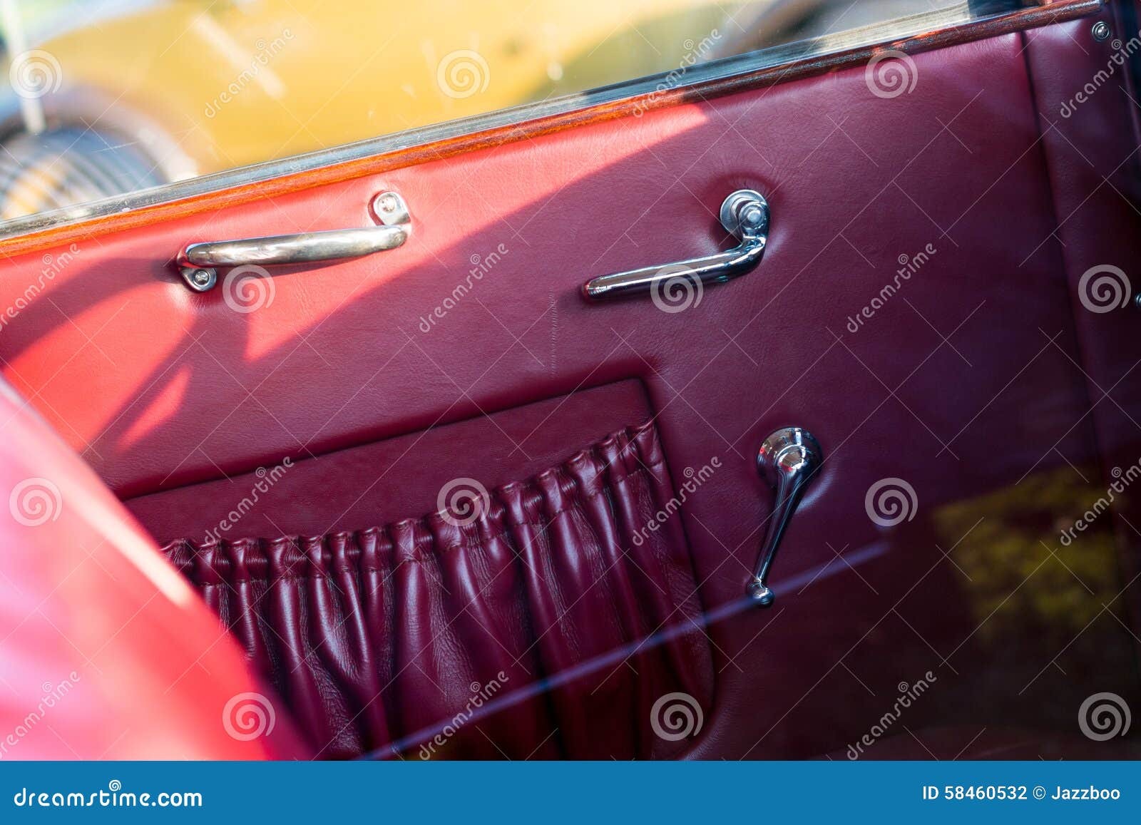 Vintage Car Detail Door Panel Stock Photo Image of handle, veteran