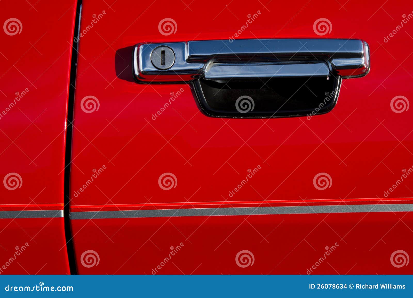 Vintage car door handle. stock photo. Image of metal 26078634