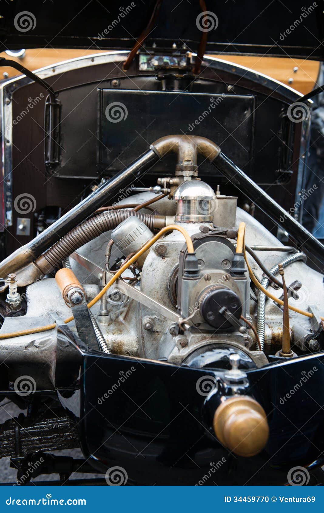 Vintage car engine stock photo. Image of design, retro 34459770